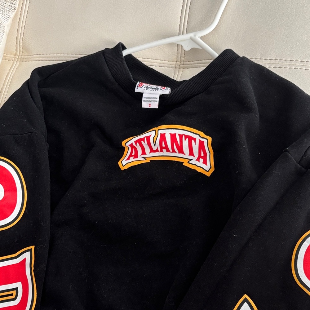 Kids Black Graphic Sweatshirt with Red & Gold Lettering
